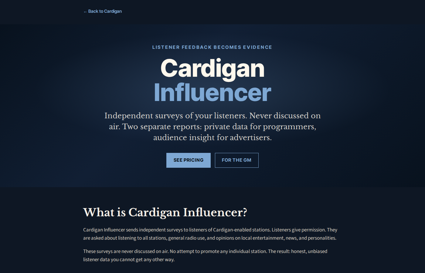 Cardigan Influencer polls